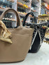 Litchi Embossed Shoulder Tote Bag with Inner Pouch